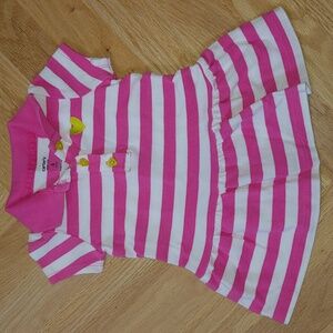 Carter's Pink Striped Kids Polo Dress